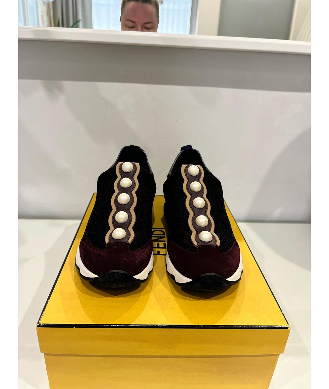 FENDI Мульти текстильные кроссовки, фото 2