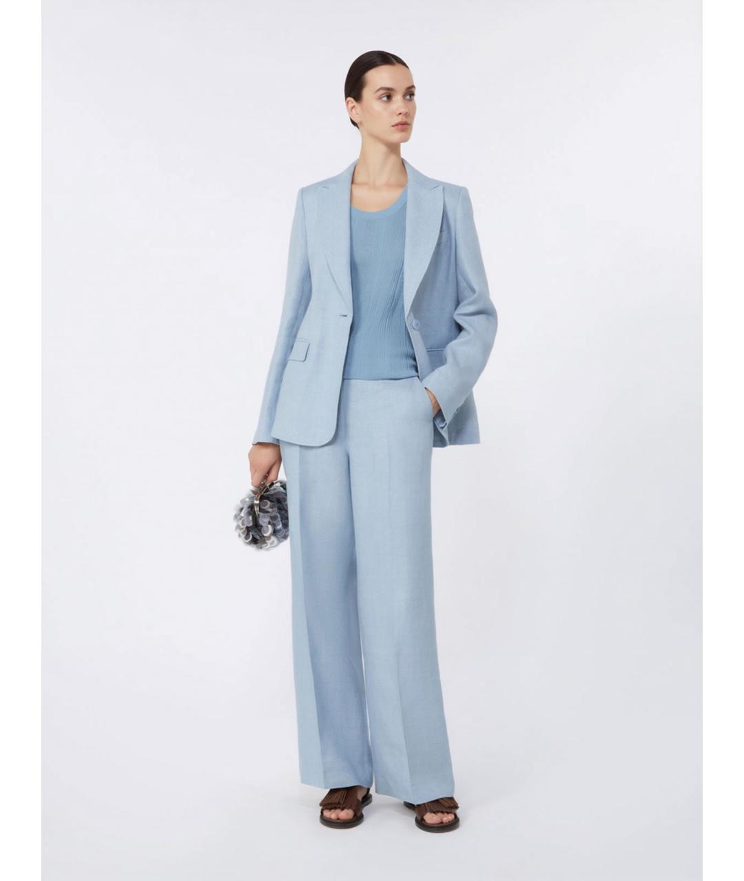 WEEKEND MAX MARA Голубая вискозная майка, фото 2