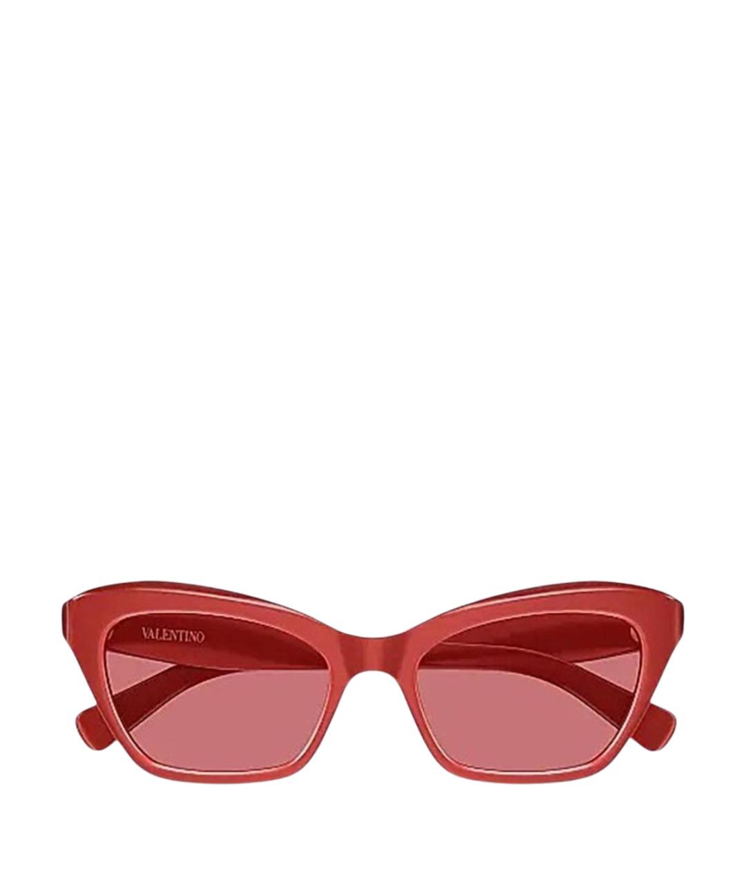 VALENTINO Красные пластиковые солнцезащитные очки, фото 1