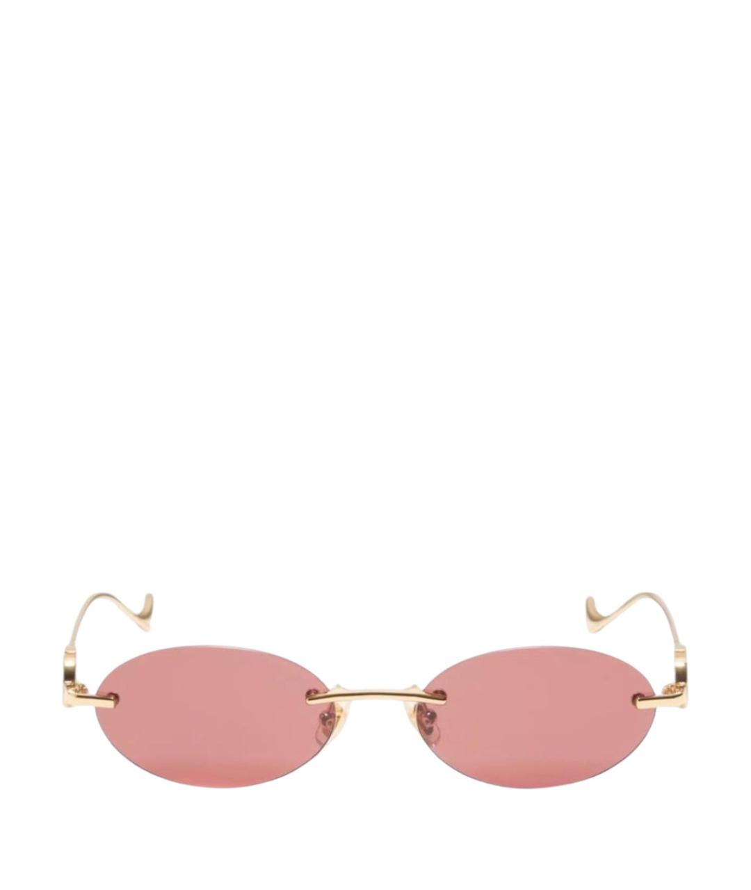 VALENTINO Золотые металлические солнцезащитные очки, фото 1