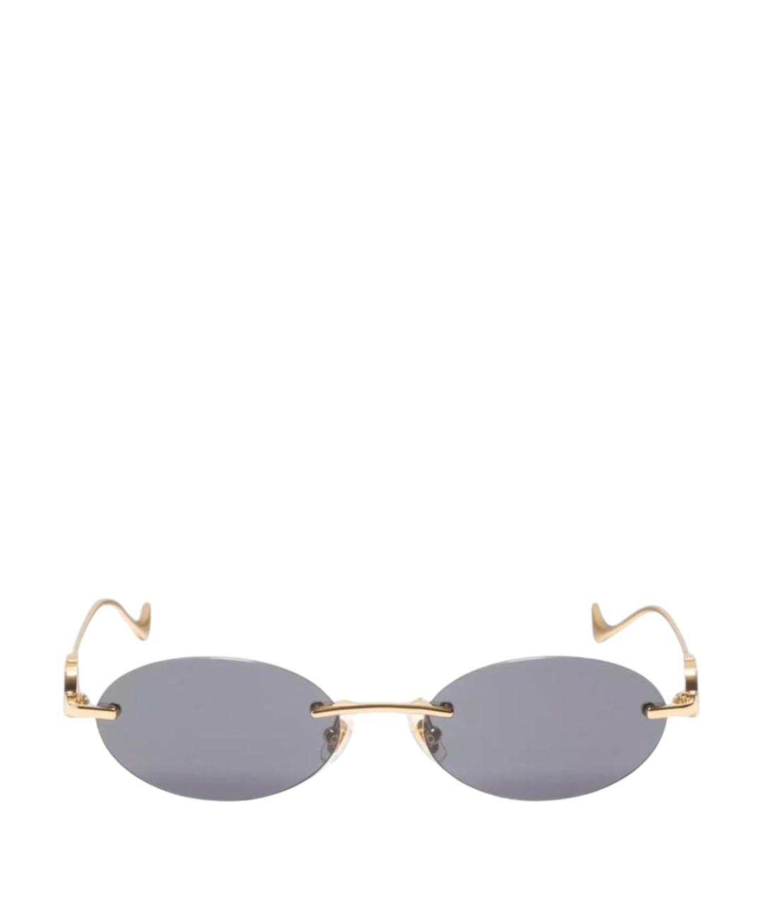 VALENTINO Золотые металлические солнцезащитные очки, фото 1