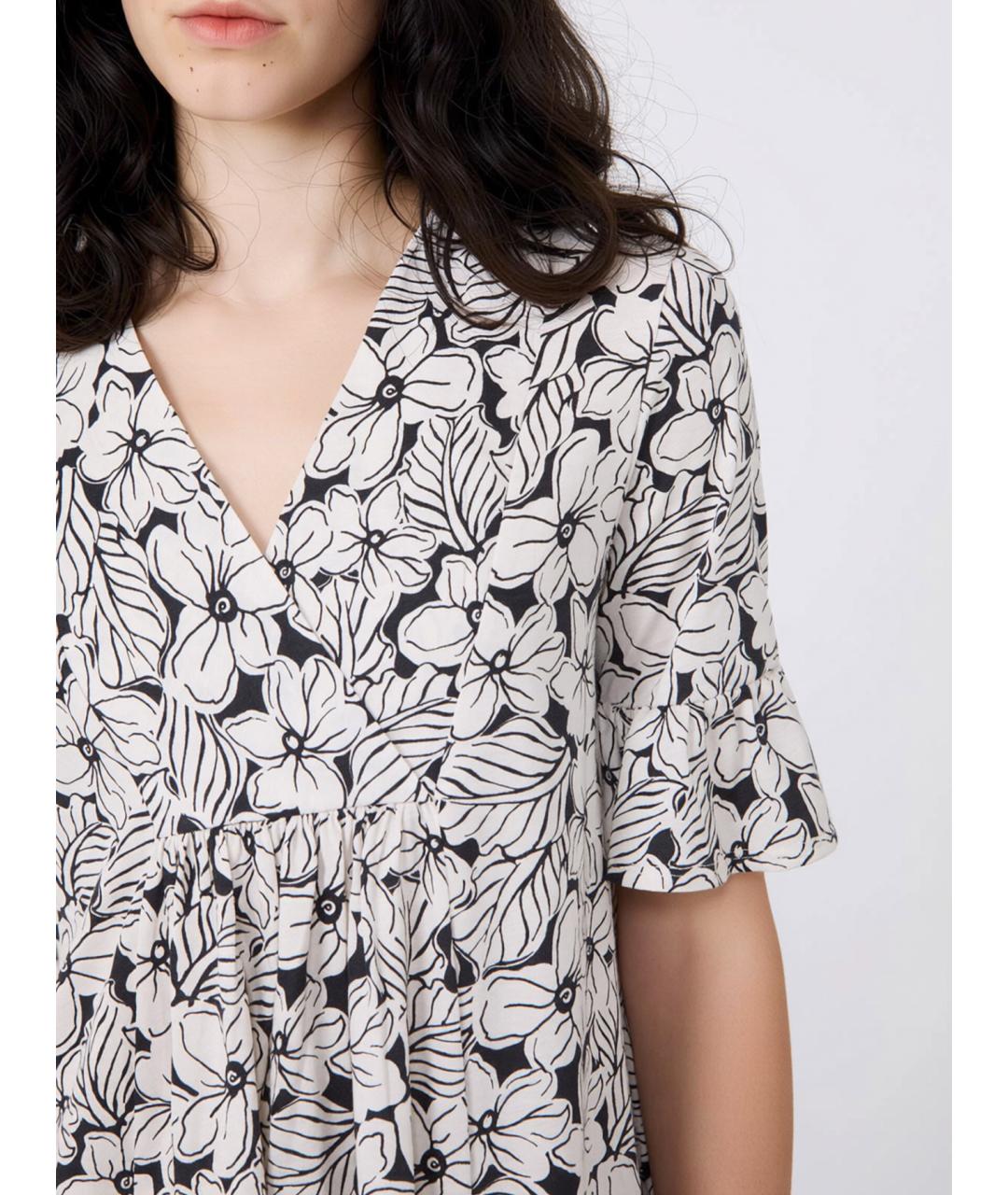 WEEKEND MAX MARA Мульти хлопковое повседневное платье, фото 5