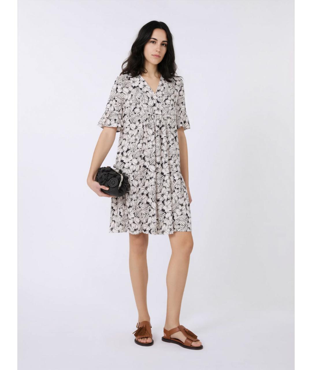 WEEKEND MAX MARA Мульти хлопковое повседневное платье, фото 2