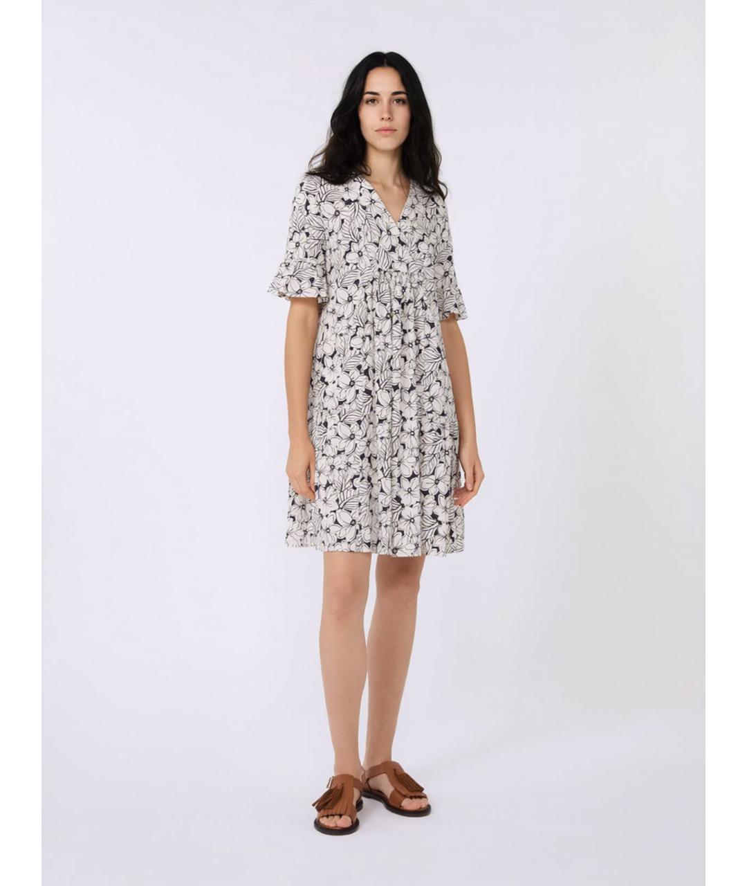 WEEKEND MAX MARA Мульти хлопковое повседневное платье, фото 3