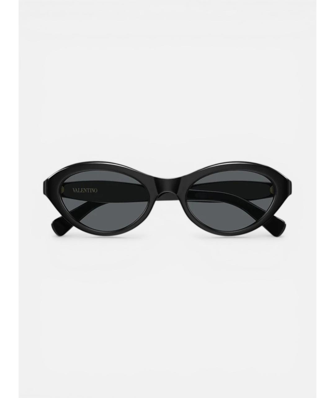 VALENTINO Черные пластиковые солнцезащитные очки, фото 3