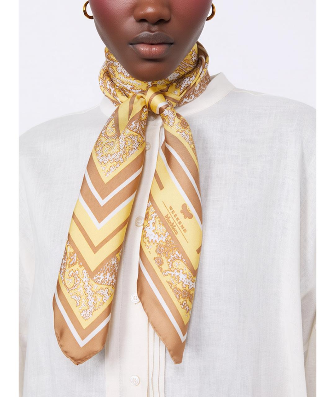 WEEKEND MAX MARA Мульти шелковый платок, фото 2