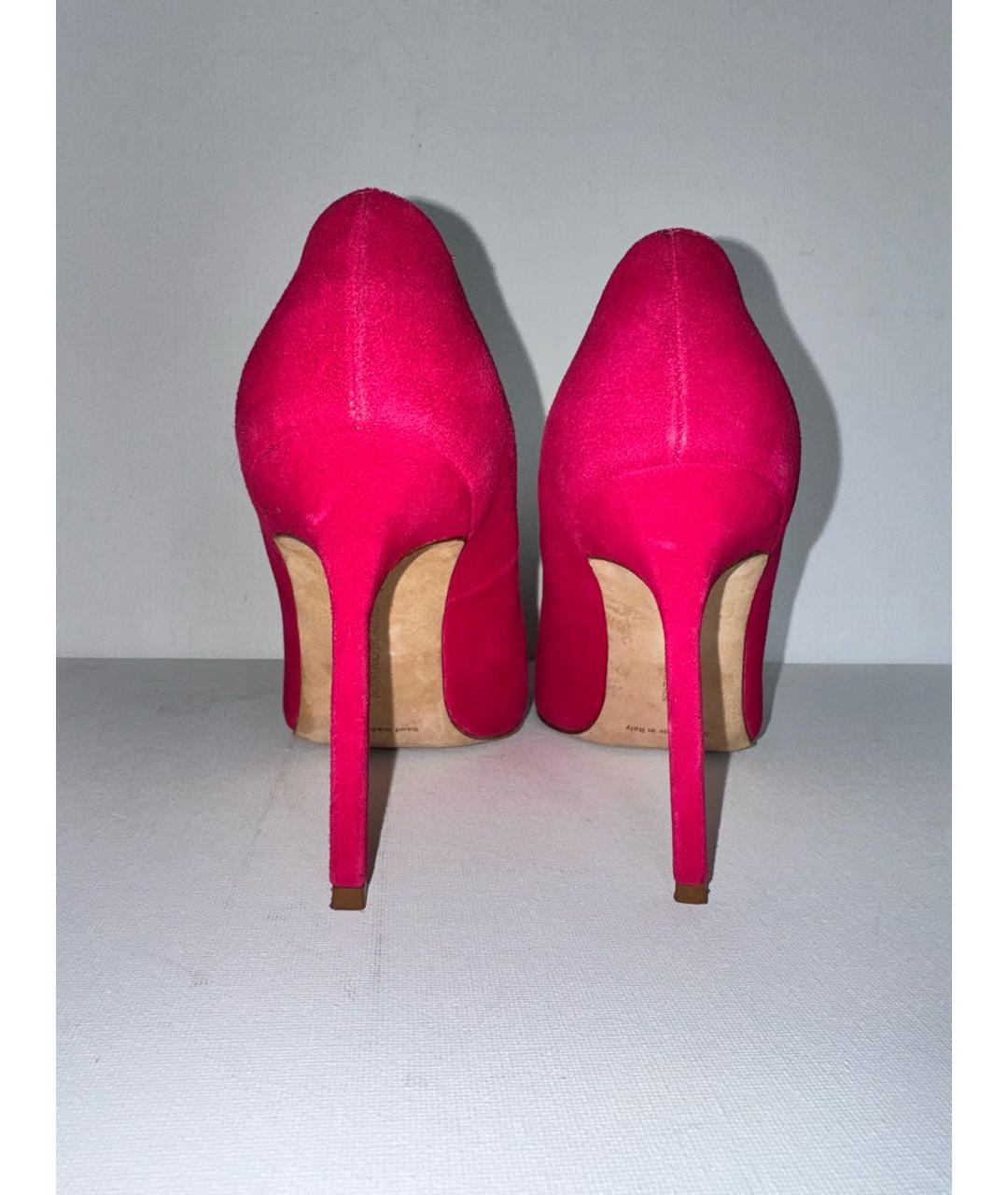 MANOLO BLAHNIK Красные замшевые туфли, фото 4