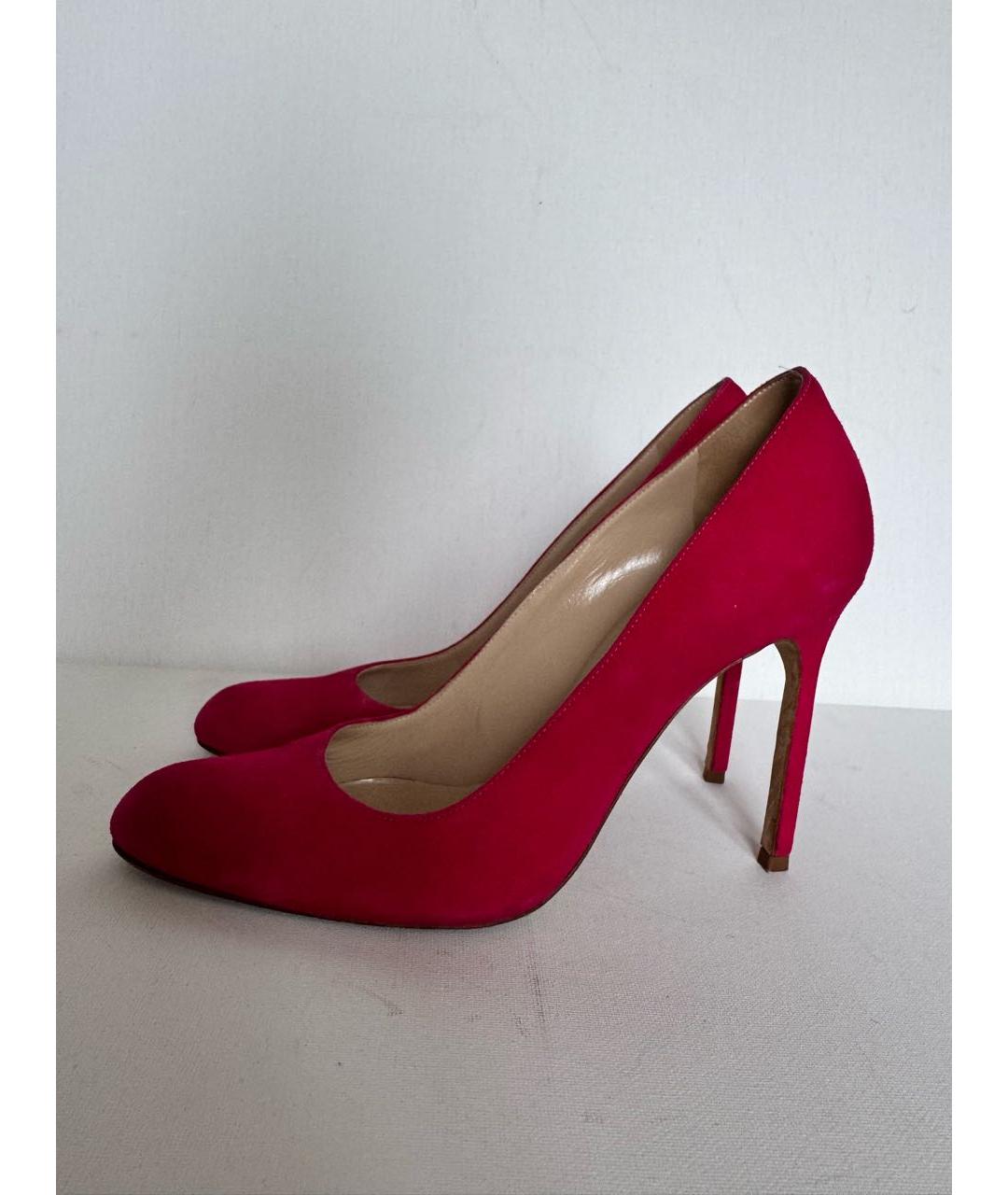 MANOLO BLAHNIK Красные замшевые туфли, фото 7