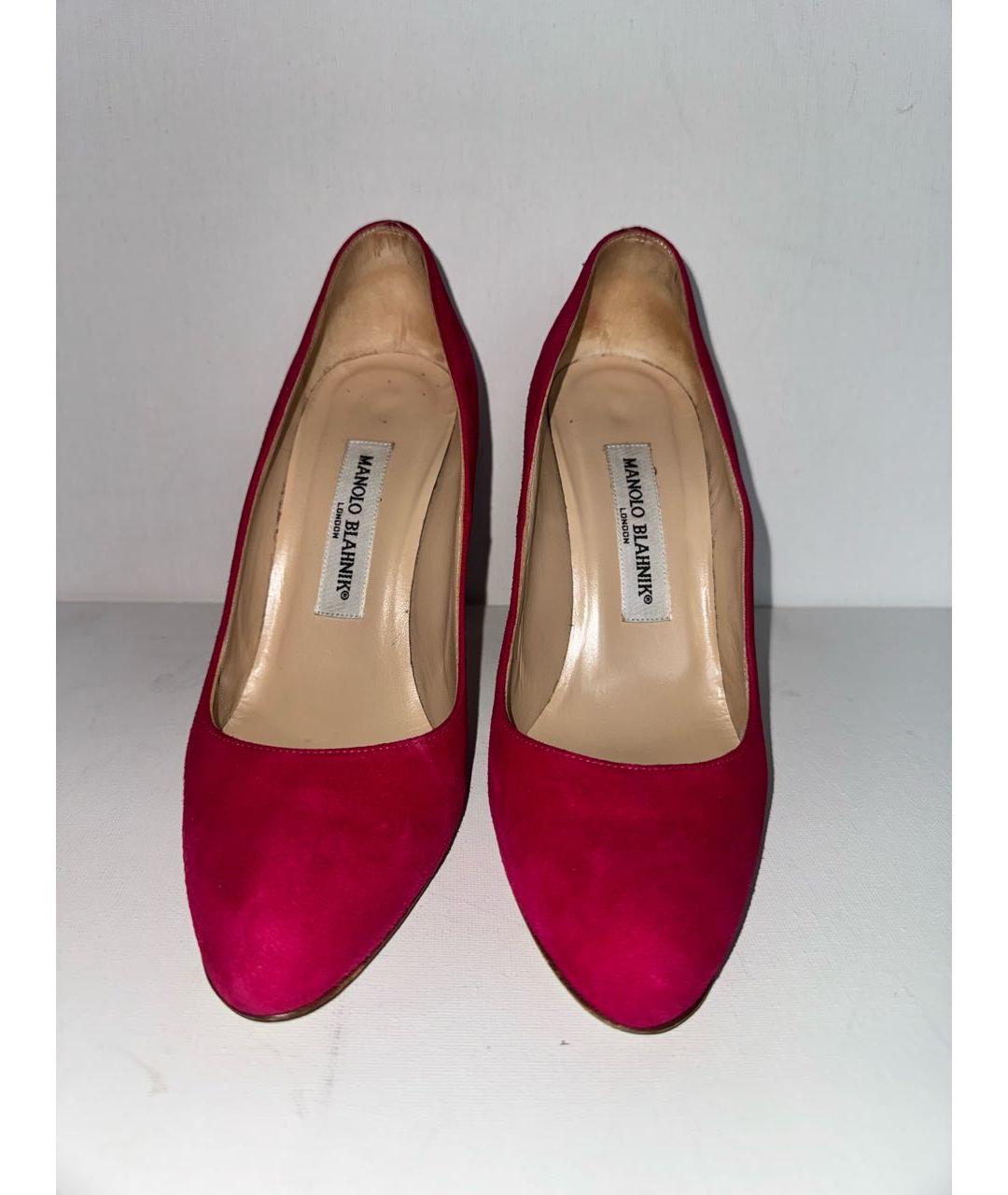 MANOLO BLAHNIK Красные замшевые туфли, фото 2