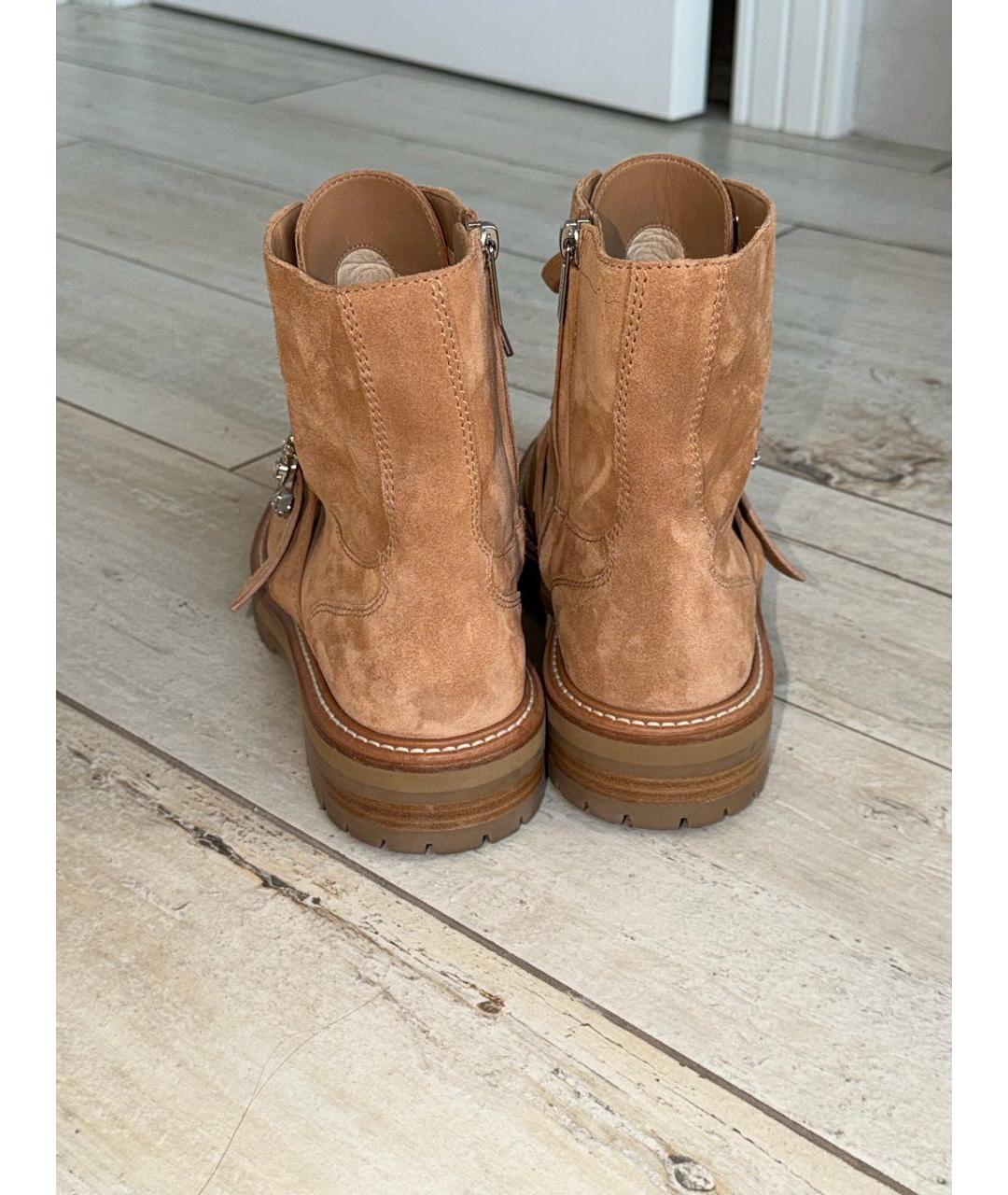 JIMMY CHOO Коричневые замшевые ботинки, фото 4