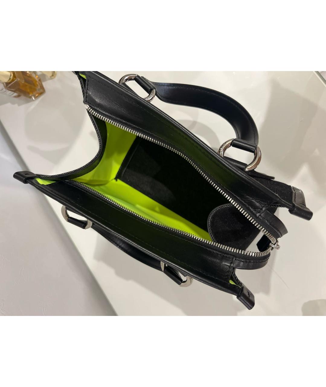 LANCEL Черная тканевая сумка с короткими ручками, фото 4