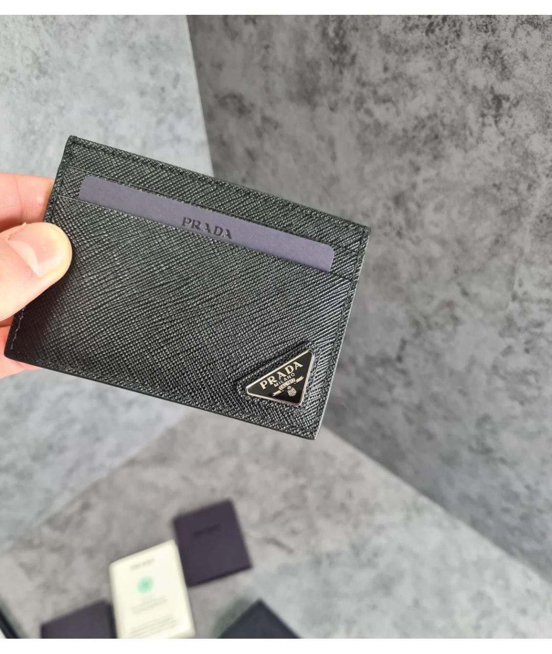 PRADA Черный кожаный кардхолдер, фото 7
