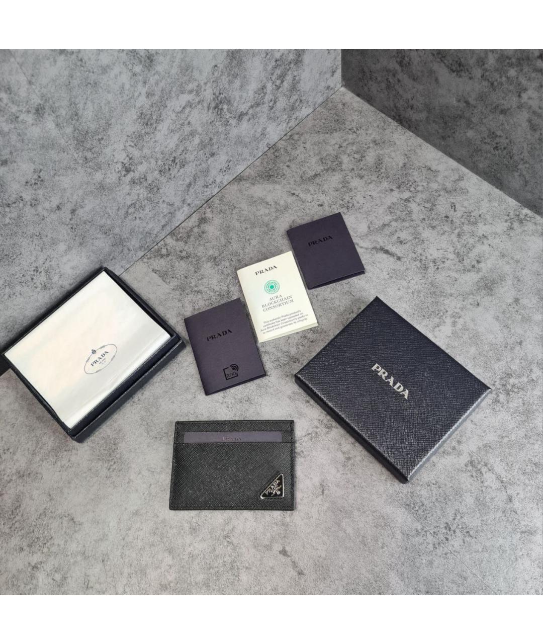 PRADA Черный кожаный кардхолдер, фото 6