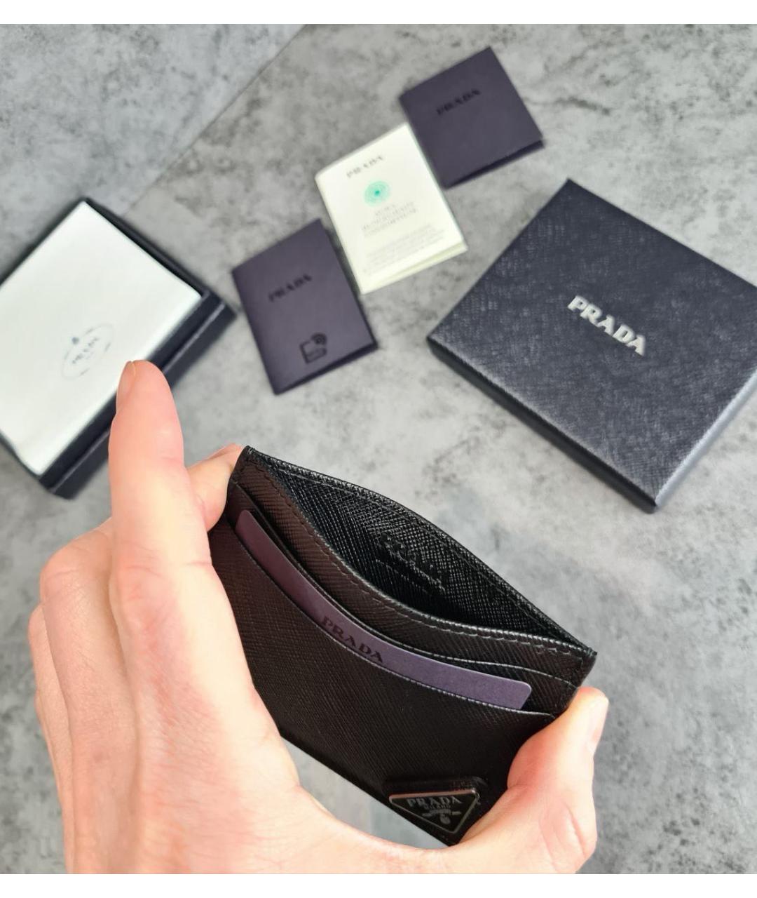PRADA Черный кожаный кардхолдер, фото 4
