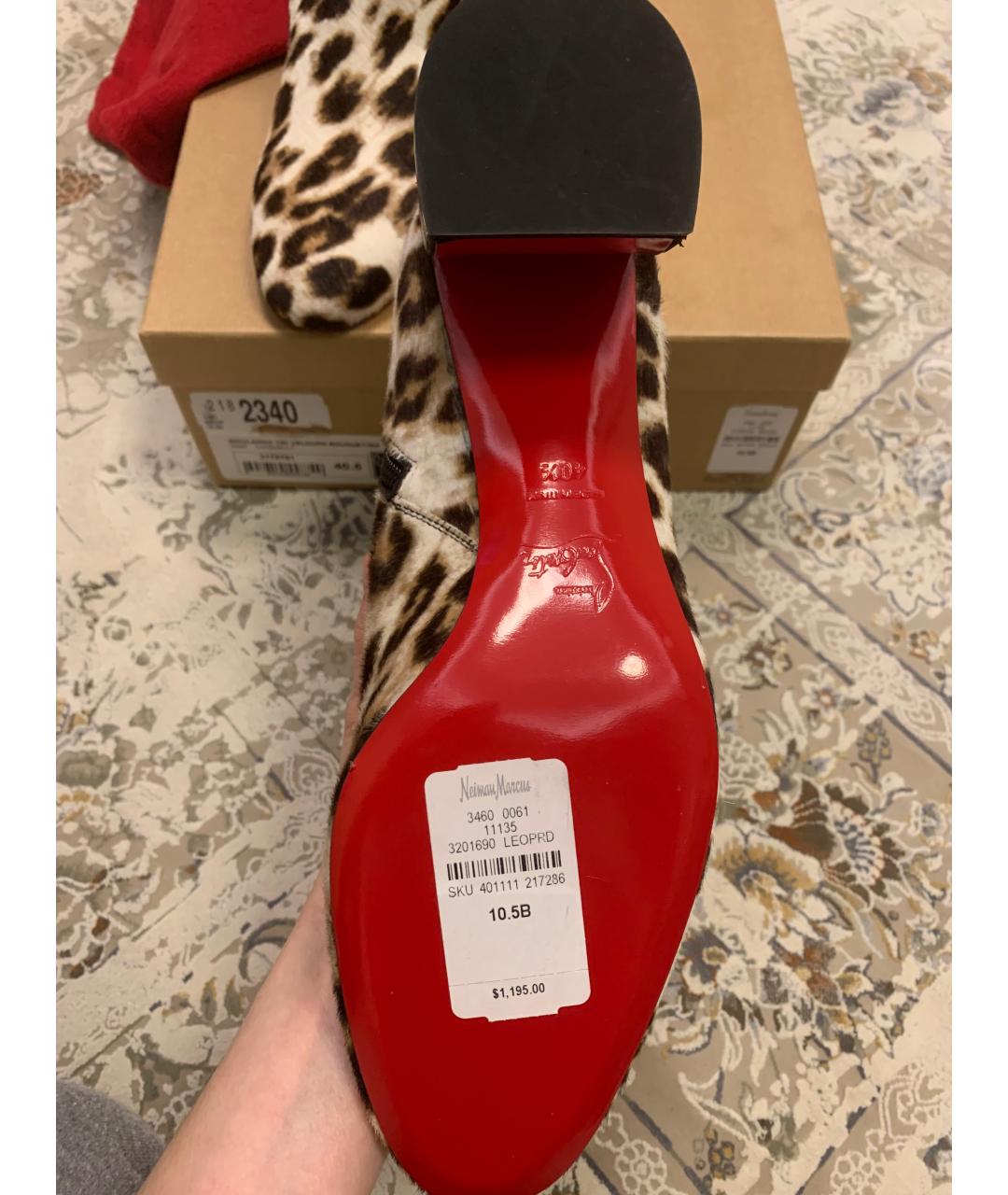 CHRISTIAN LOUBOUTIN Кожаные ботильоны, фото 5