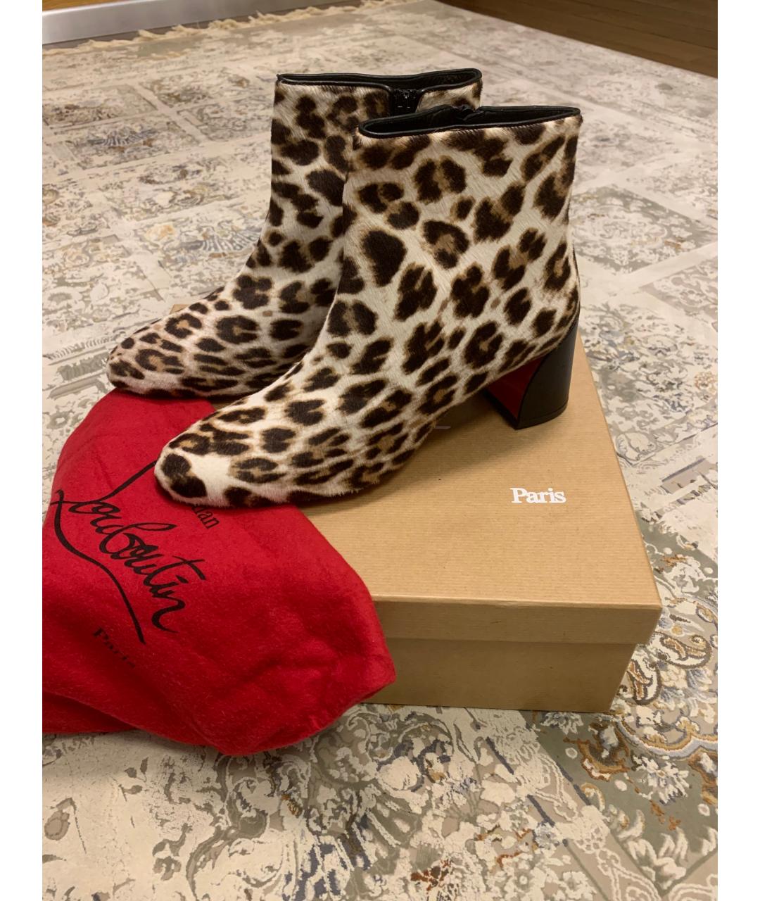 CHRISTIAN LOUBOUTIN Кожаные ботильоны, фото 2