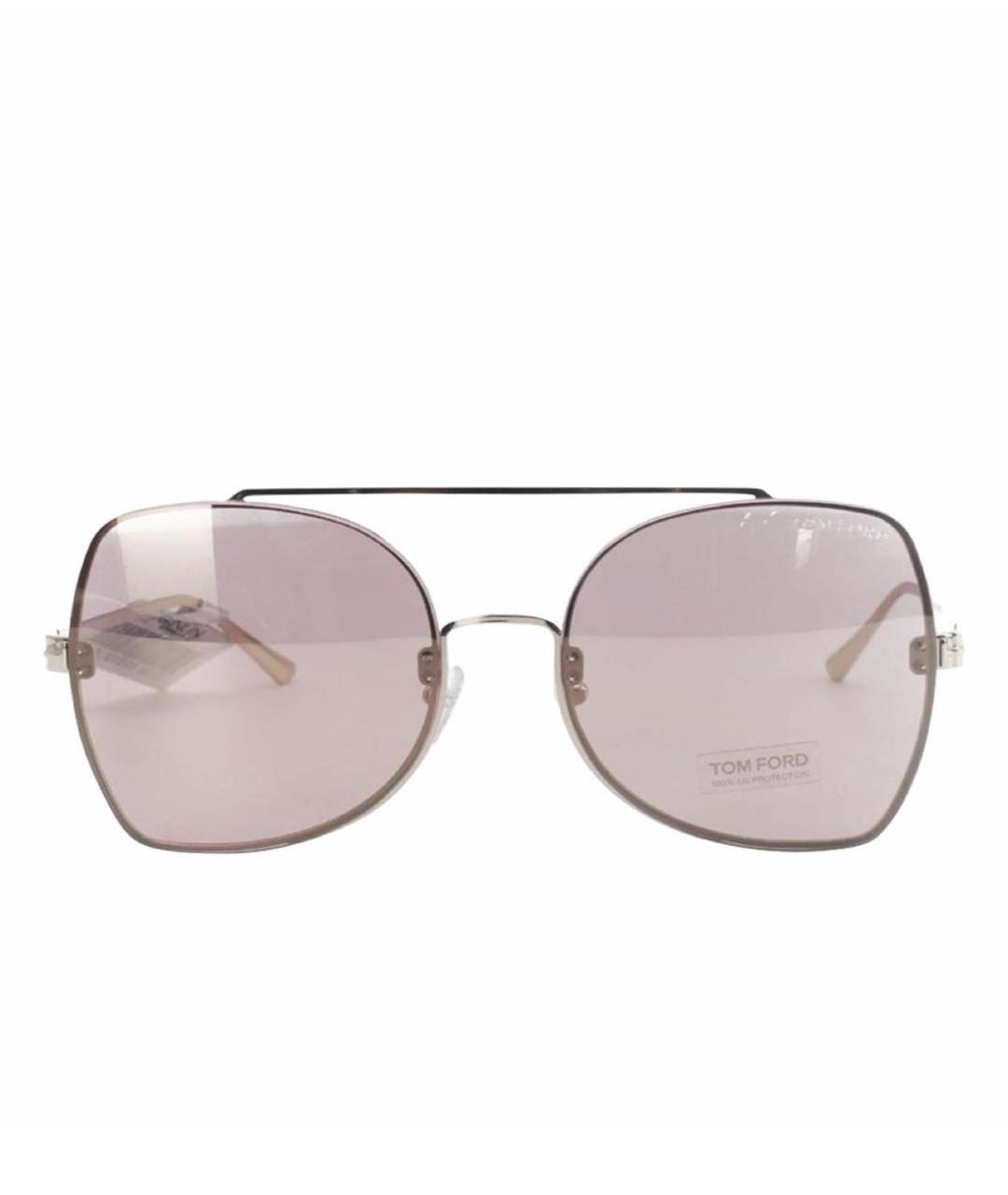 TOM FORD Золотые металлические солнцезащитные очки, фото 7