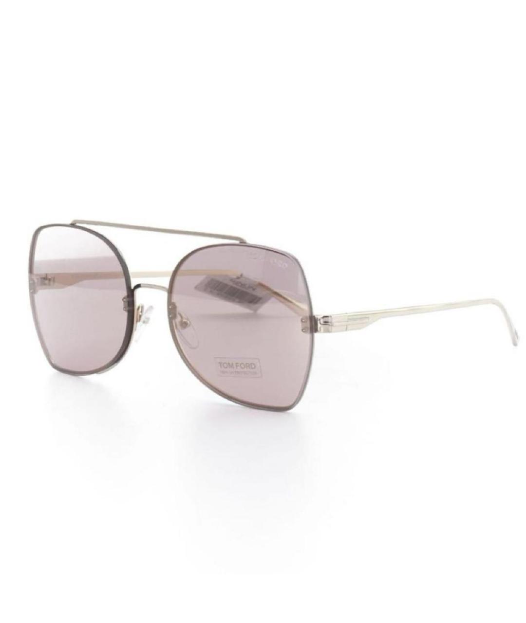 TOM FORD Золотые металлические солнцезащитные очки, фото 8