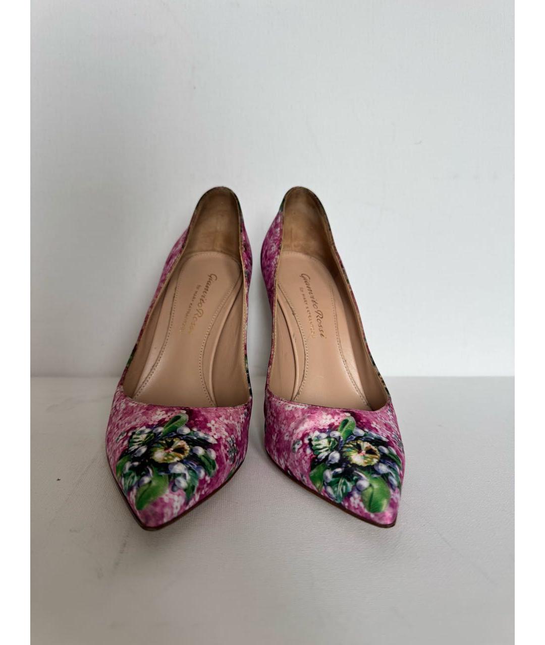 GIANVITO ROSSI Розовые текстильные туфли, фото 2