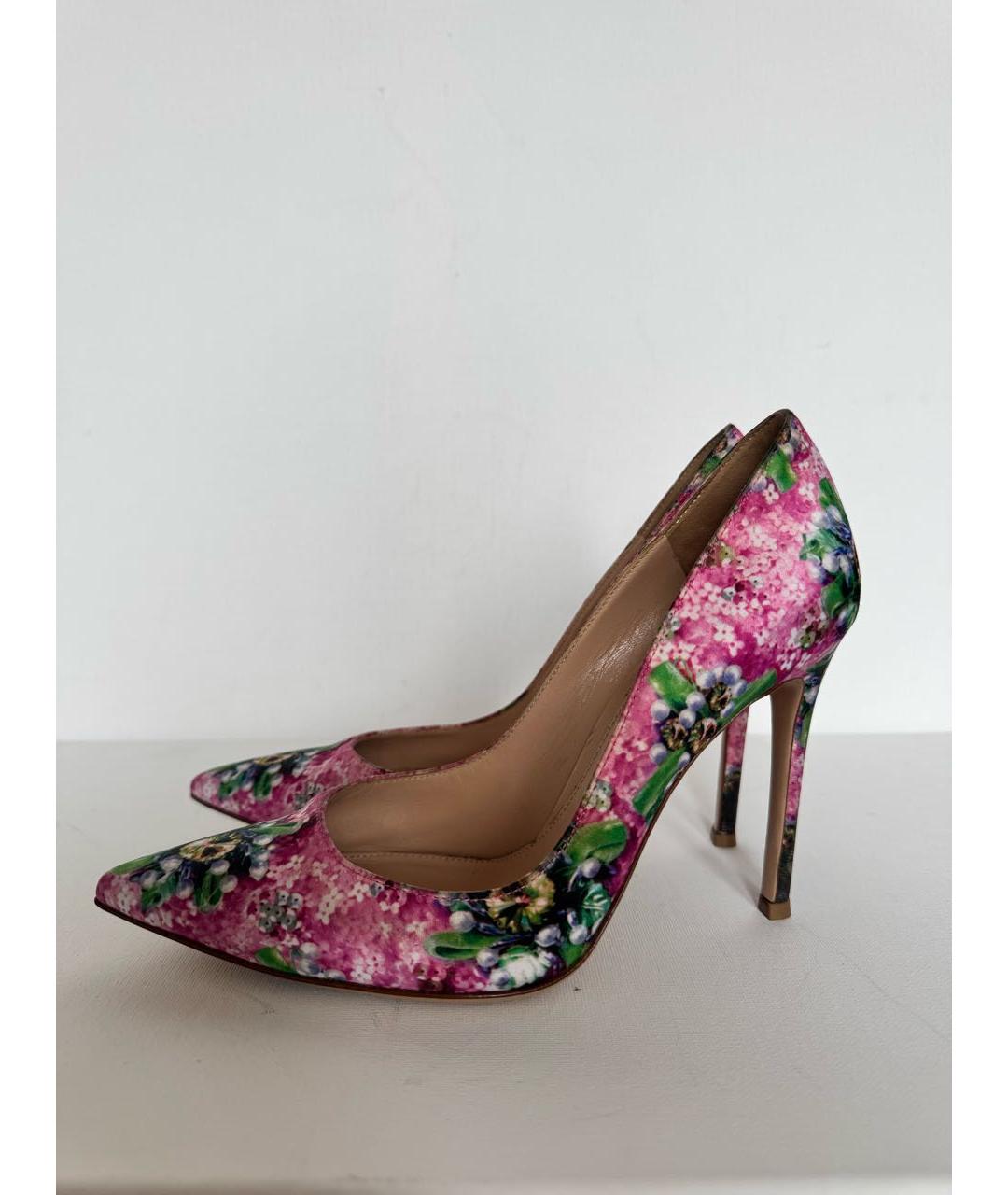 GIANVITO ROSSI Розовые текстильные туфли, фото 5