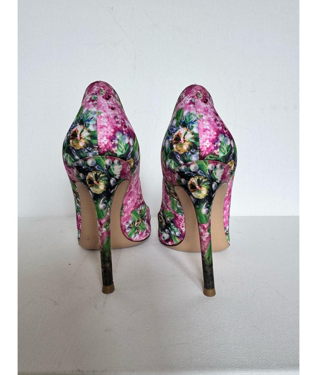 GIANVITO ROSSI Розовые текстильные туфли, фото 4