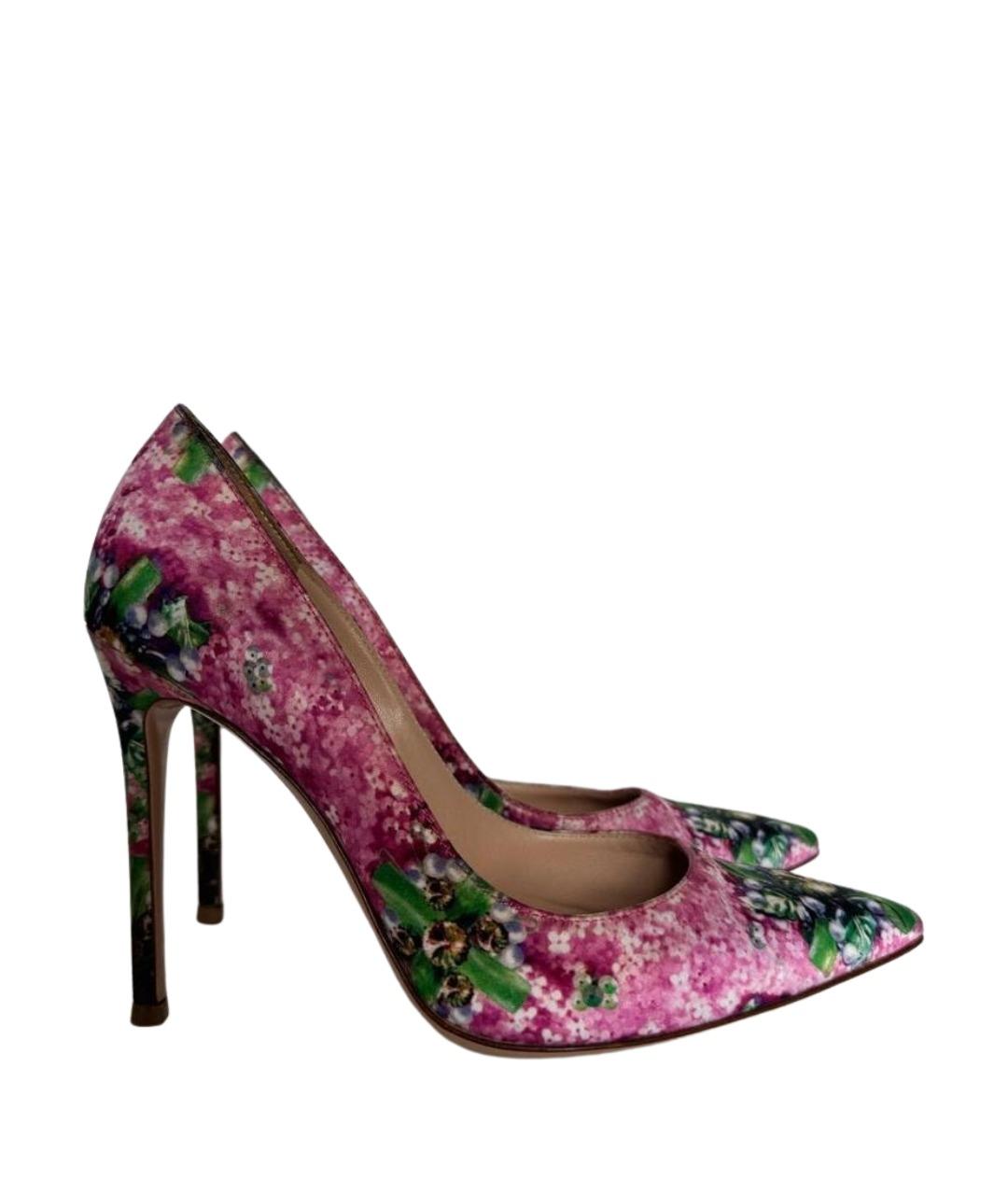 GIANVITO ROSSI Розовые текстильные туфли, фото 1