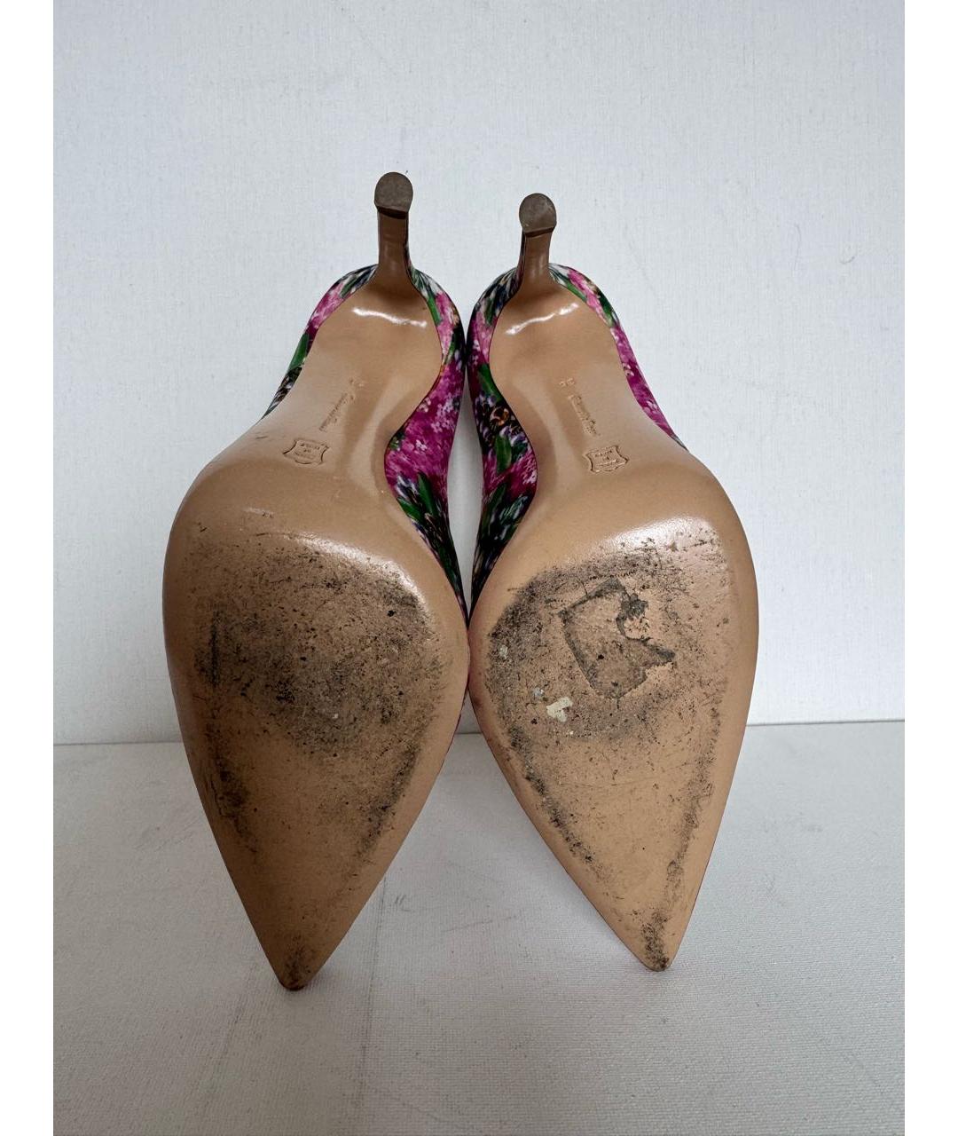 GIANVITO ROSSI Розовые текстильные туфли, фото 6