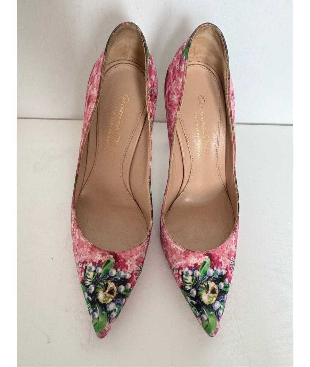 GIANVITO ROSSI Розовые текстильные туфли, фото 3