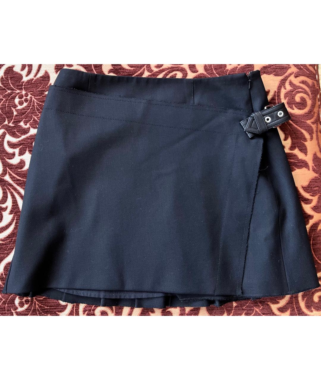 HELMUT LANG Черная юбка мини, фото 9