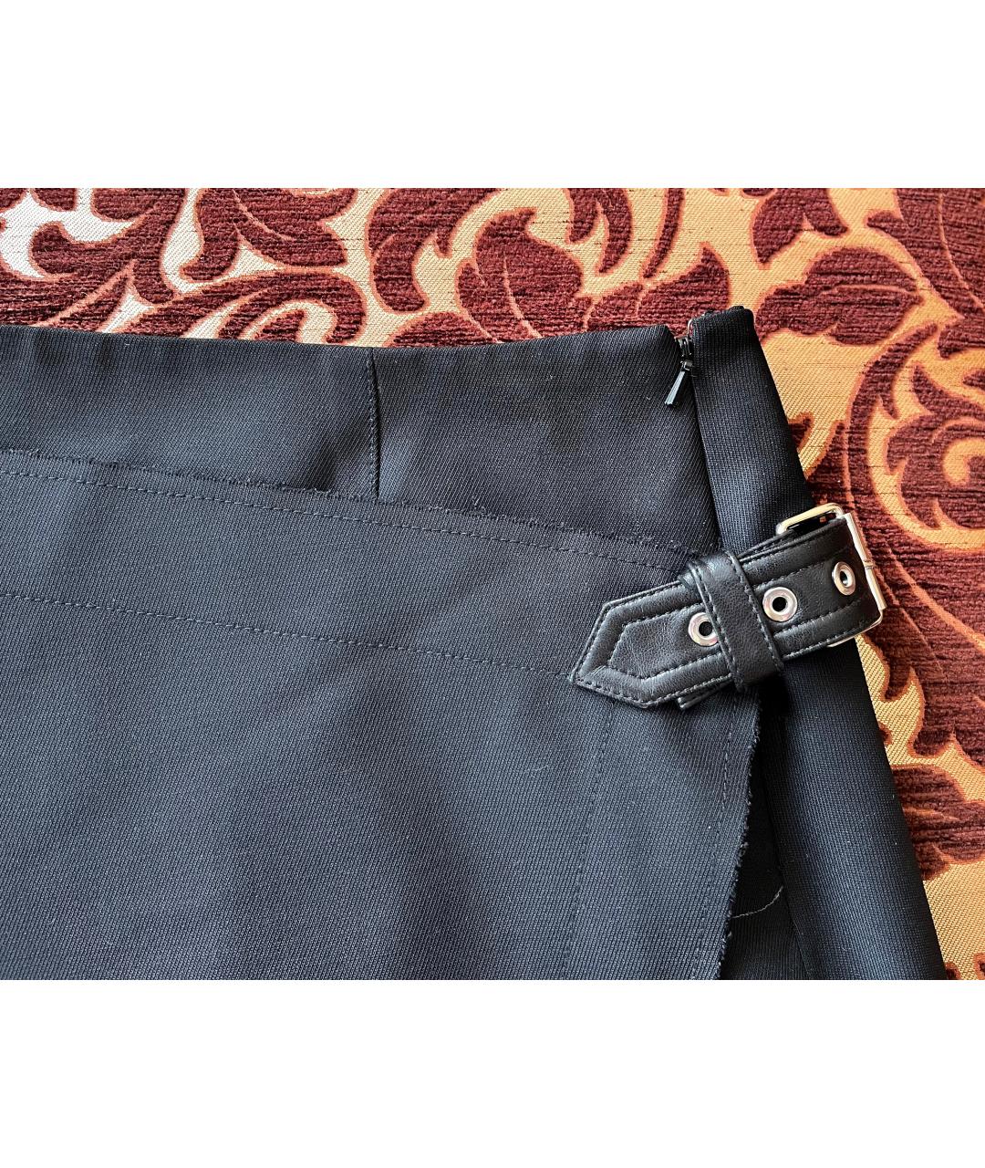 HELMUT LANG Черная юбка мини, фото 2