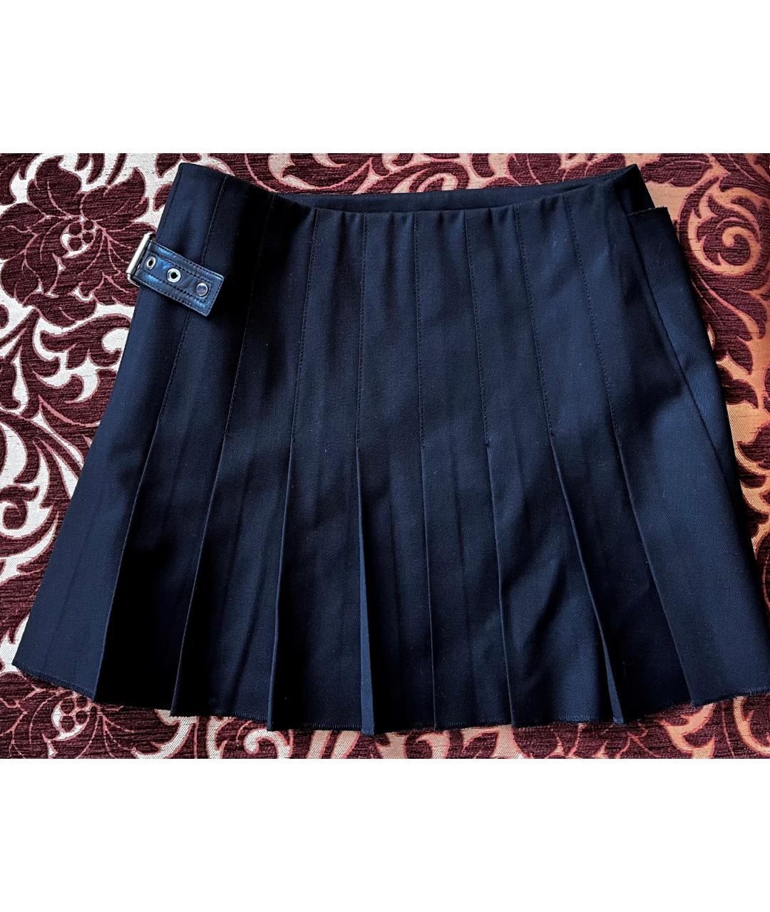 HELMUT LANG Черная юбка мини, фото 3