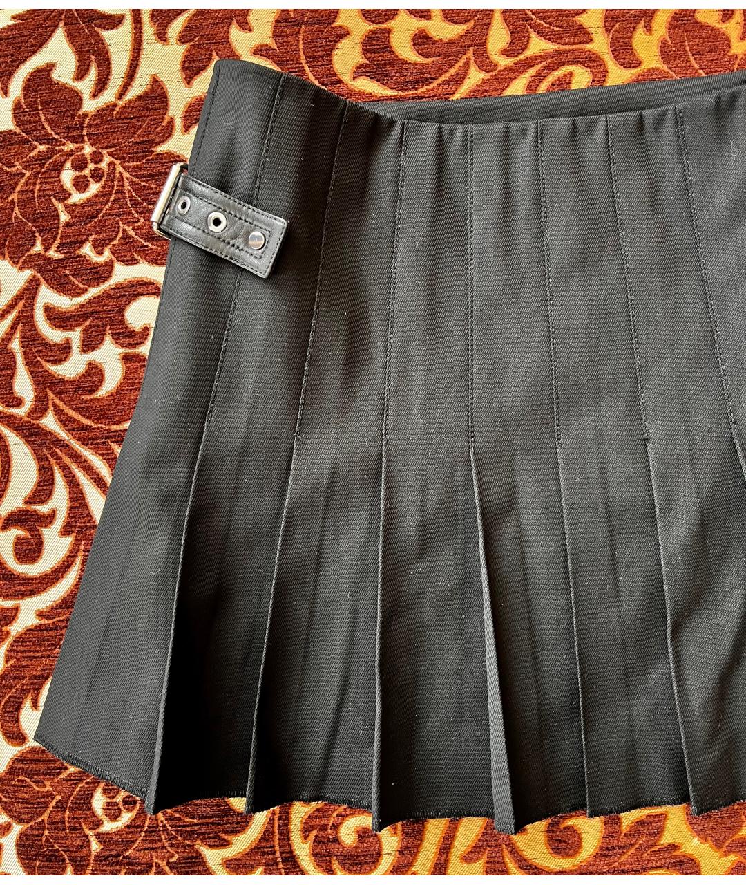 HELMUT LANG Черная юбка мини, фото 4