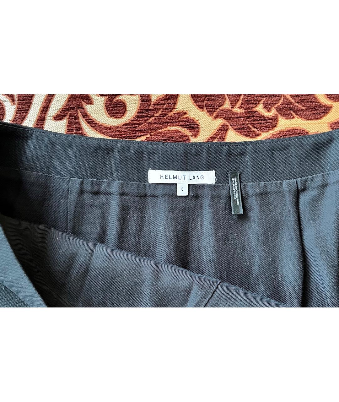 HELMUT LANG Черная юбка мини, фото 8