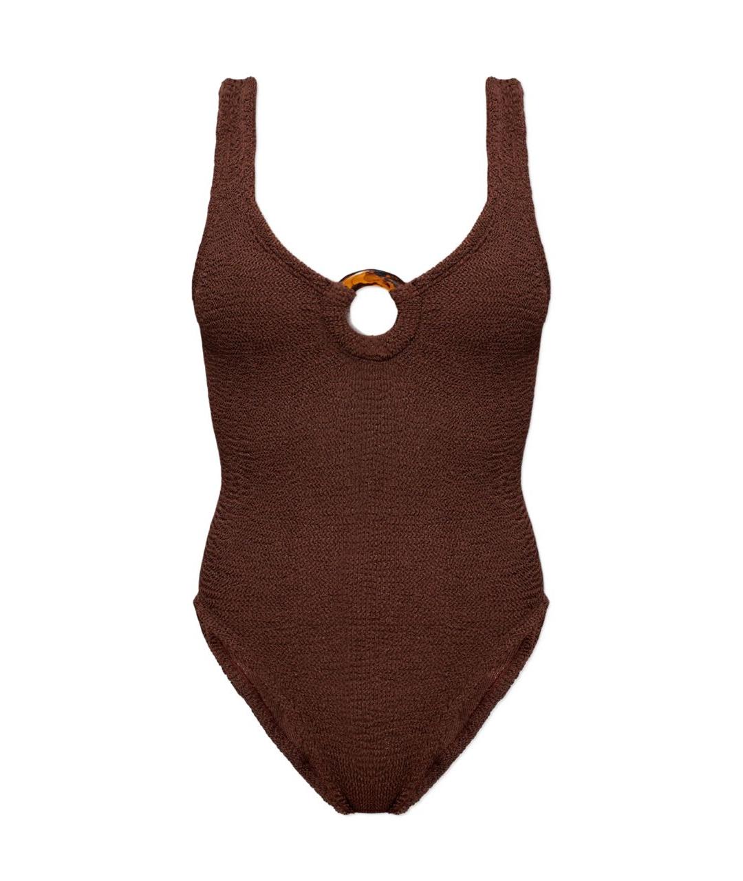 HUNZA G Коричневый купальник, фото 6