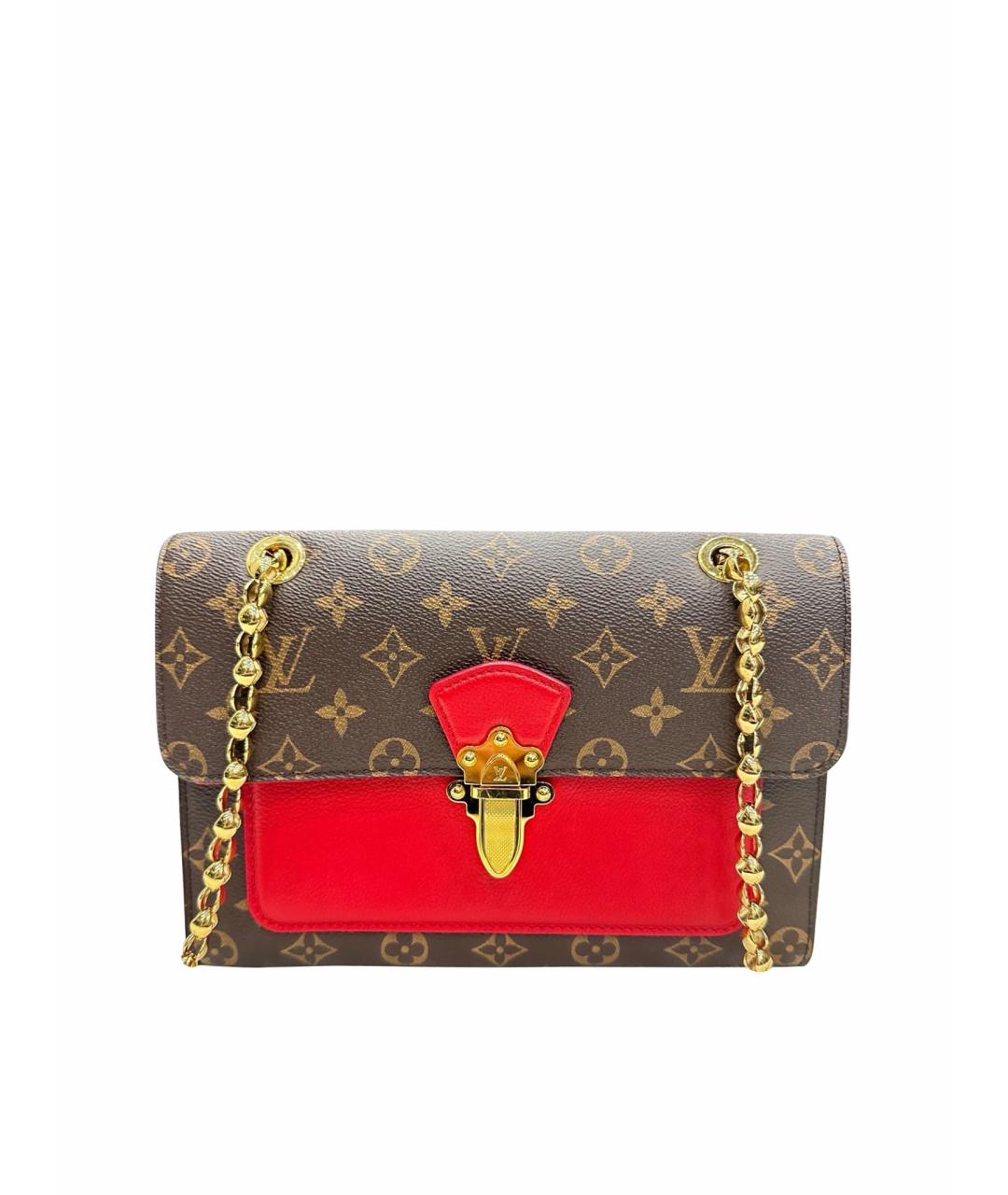 LOUIS VUITTON Красная кожаная сумка через плечо, фото 1