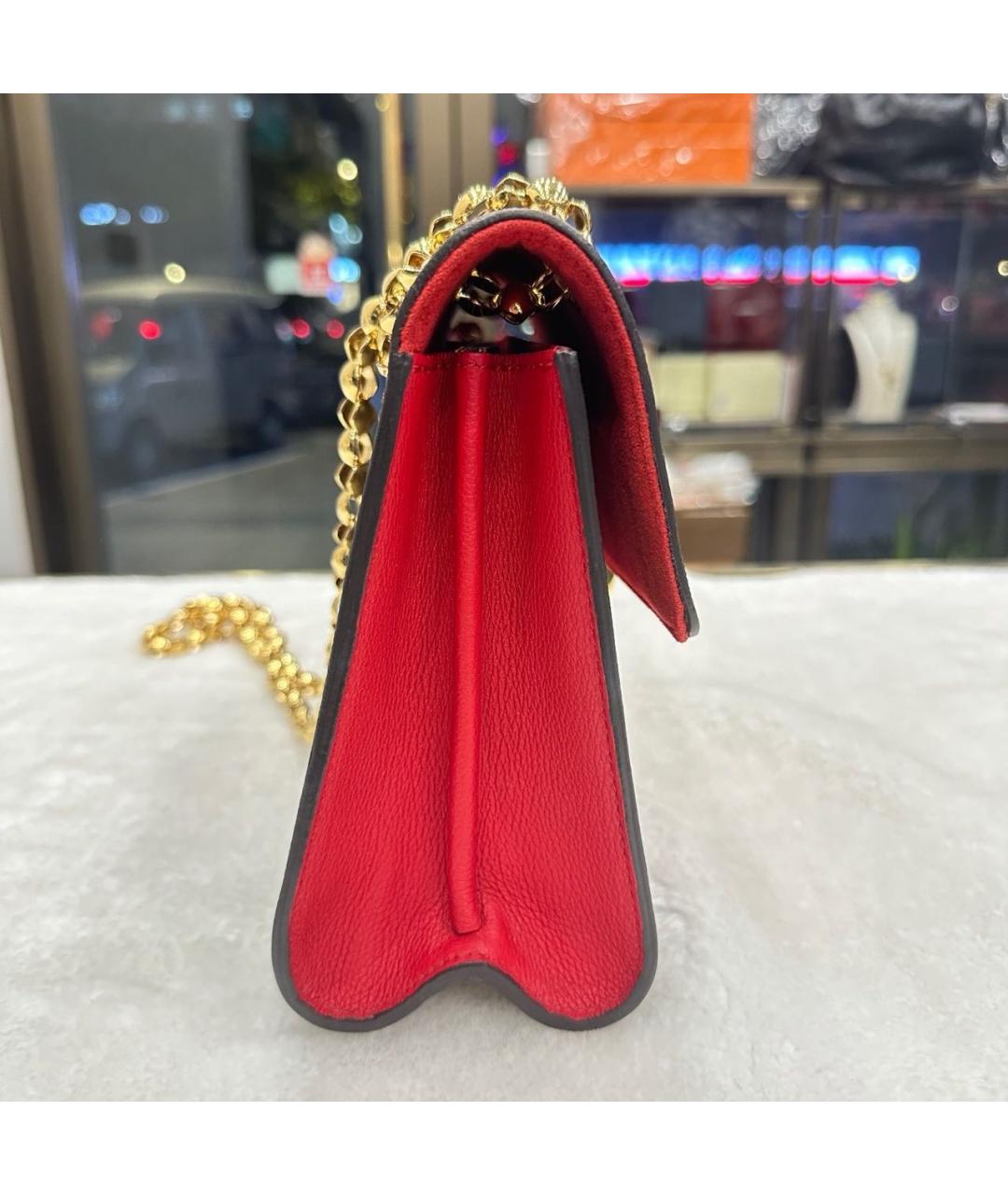 LOUIS VUITTON Красная кожаная сумка через плечо, фото 6