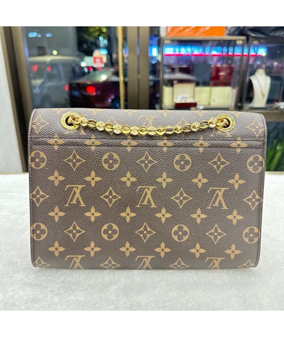 LOUIS VUITTON Красная кожаная сумка через плечо, фото 3