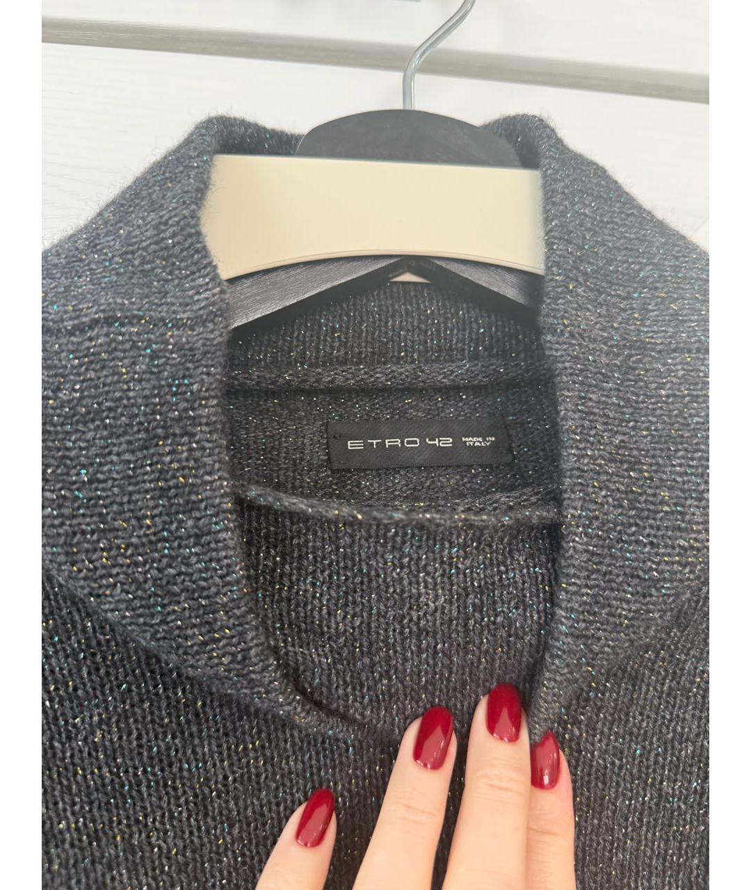 ETRO Черный шерстяной джемпер / свитер, фото 5