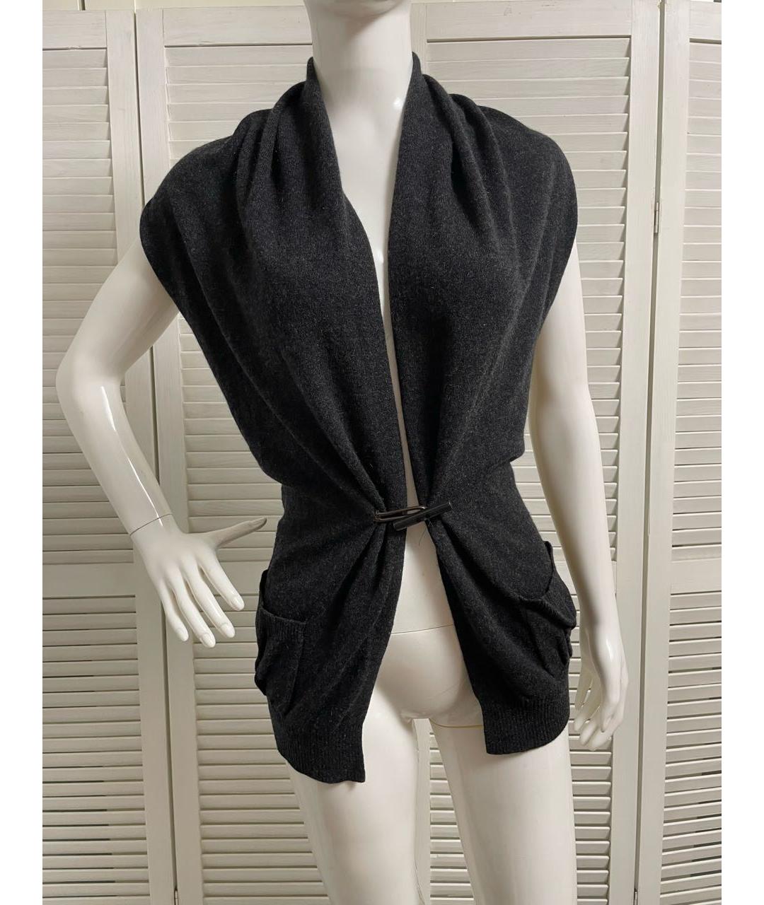 BRUNELLO CUCINELLI Серый кашемировый кардиган, фото 6