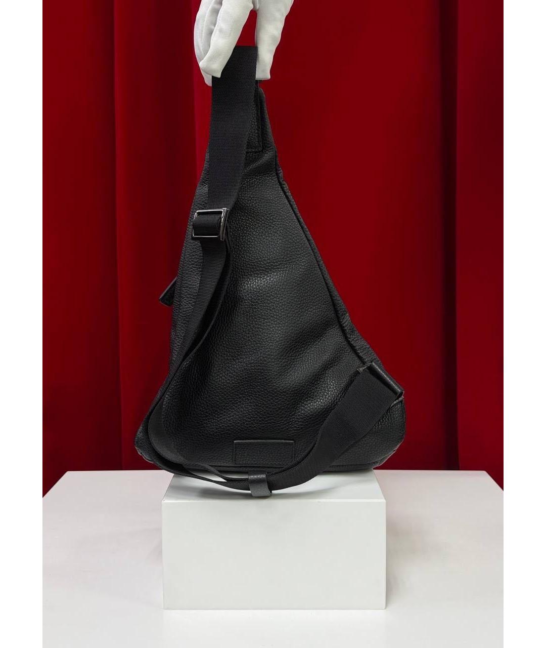 KITON Черный кожаный рюкзак, фото 8