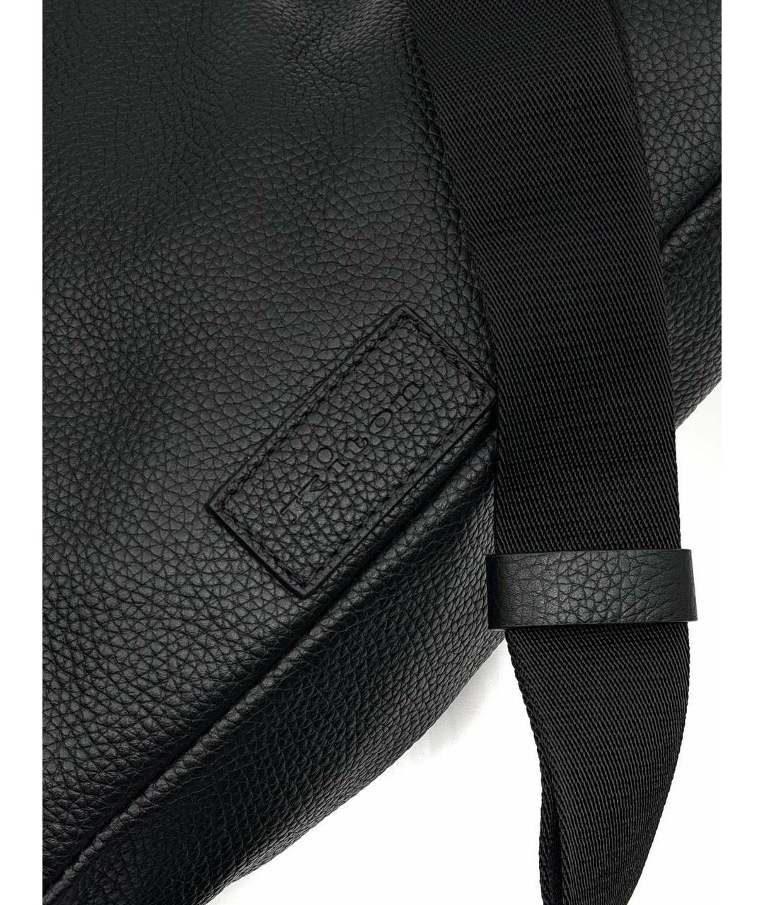 KITON Черный кожаный рюкзак, фото 4