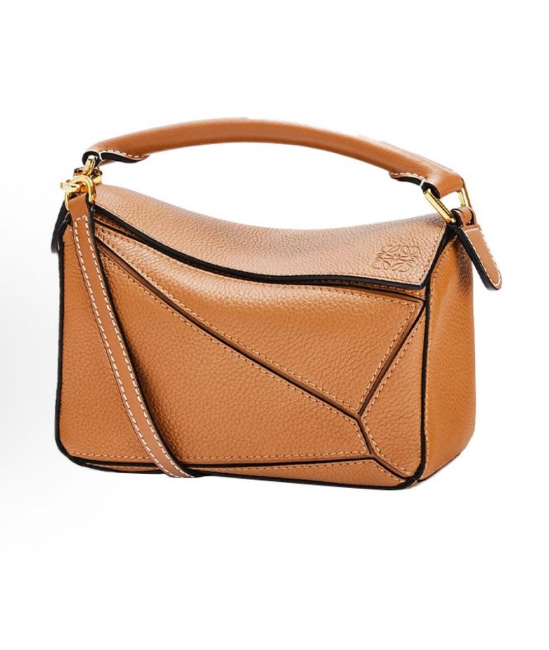 LOEWE Коричневая кожаная сумка через плечо, фото 8