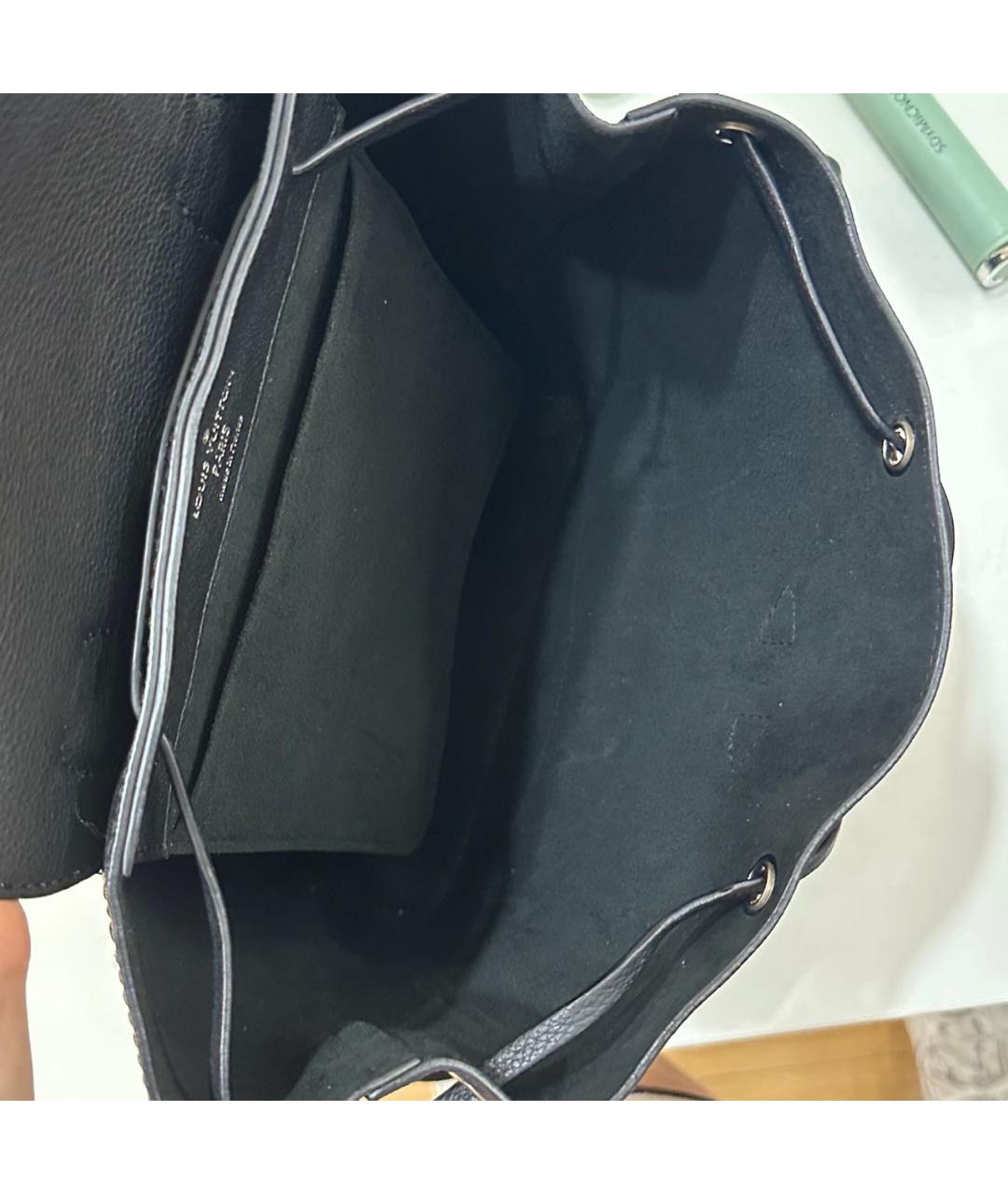 LOUIS VUITTON Черный кожаный рюкзак, фото 4
