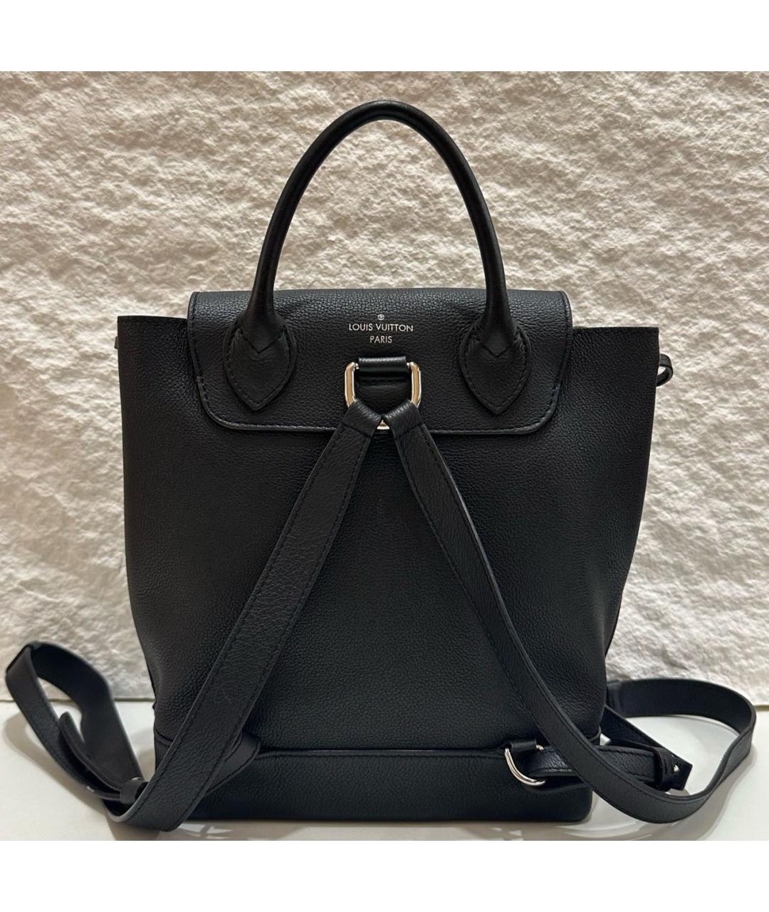 LOUIS VUITTON Черный кожаный рюкзак, фото 2