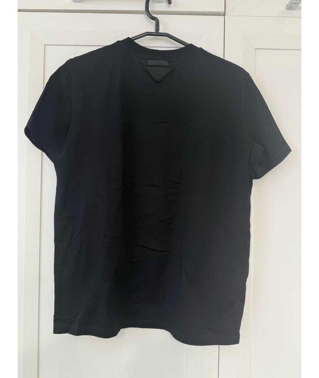 PRADA Черная хлопковая футболка, фото 2