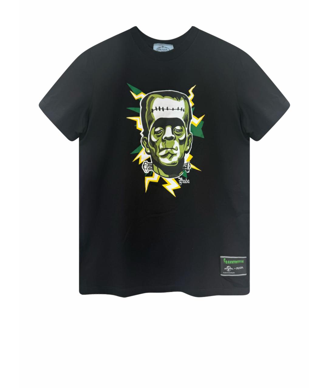 PRADA Черная хлопковая футболка, фото 1