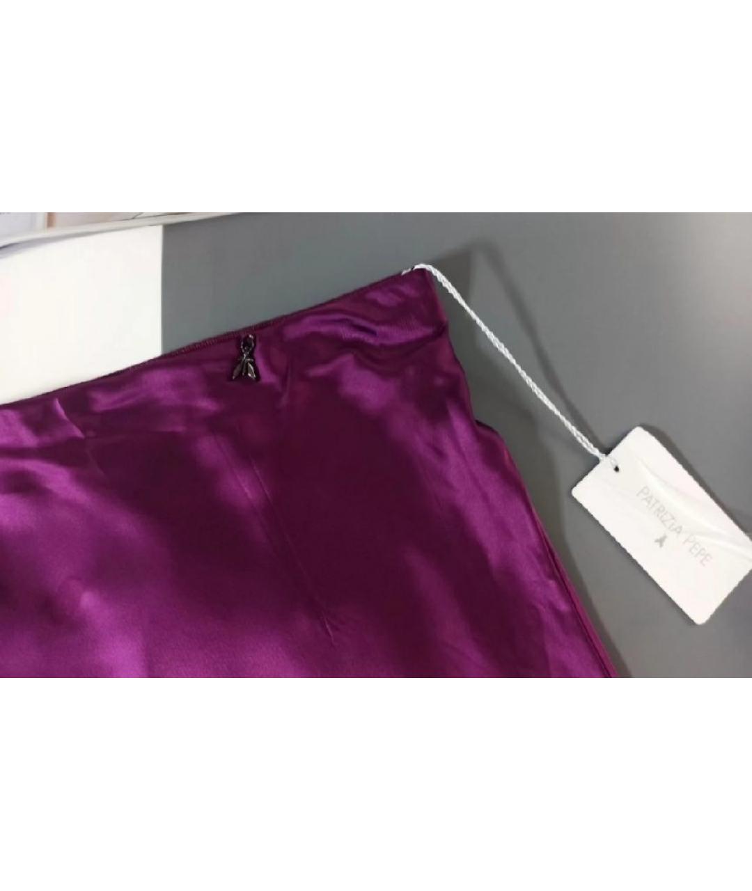 PATRIZIA PEPE Фуксия вискозная юбка миди, фото 5