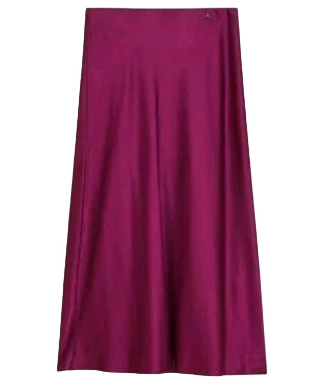 PATRIZIA PEPE Фуксия вискозная юбка миди, фото 1