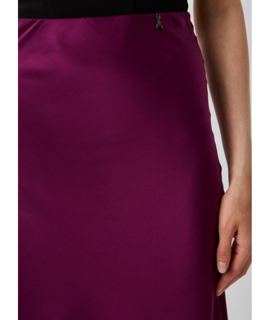 PATRIZIA PEPE Фуксия вискозная юбка миди, фото 3