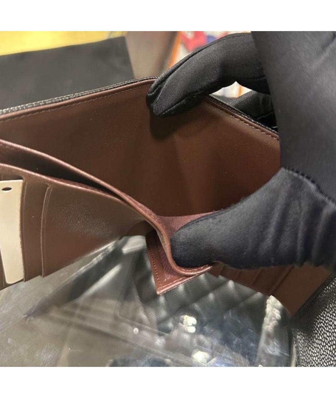 CHANEL Черный кожаный кошелек, фото 6